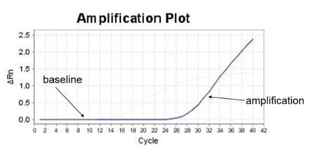 Amplification plot A sample amplification plot