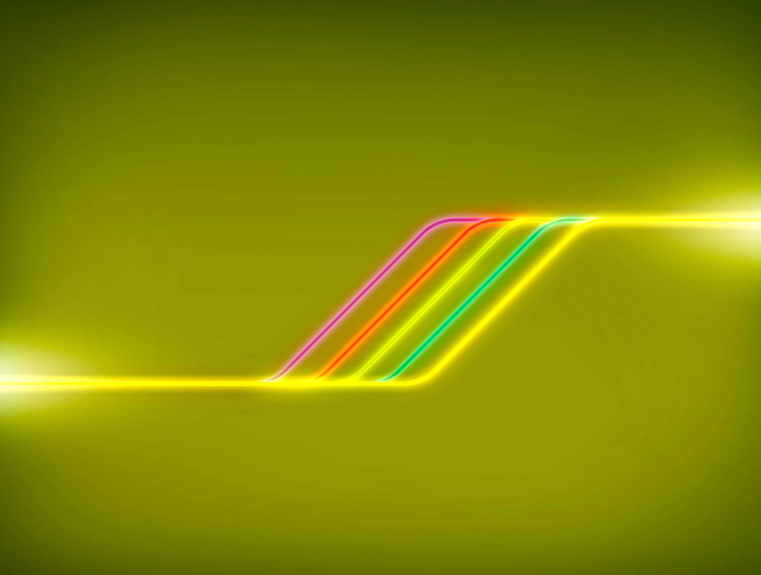 A green background with a rainbow of plot lines moving across it