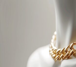 mannequin wearing necklace