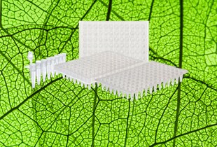 PCR Plastics on a green sustainability background