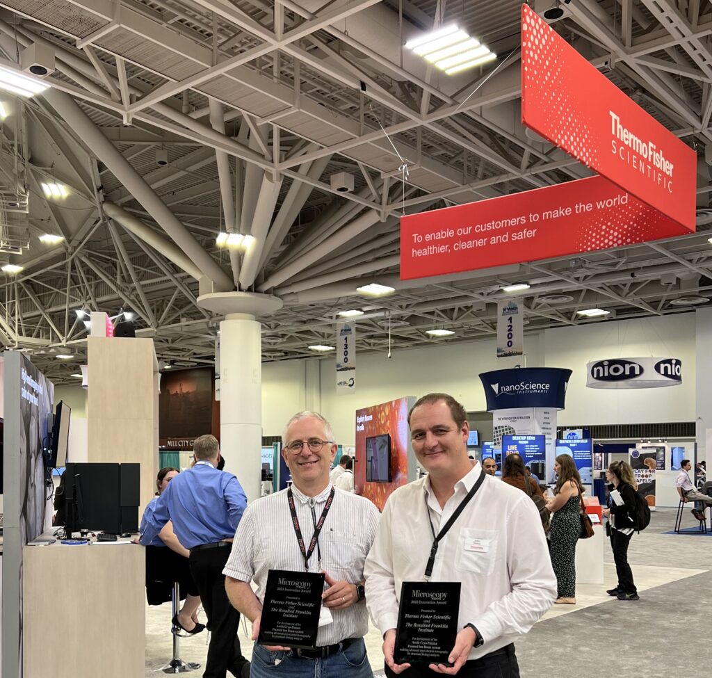 Arctis Cryo-PFIB collaborators with Microscopy Today Innovation Award