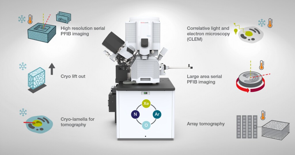 Thermo Scientific Hydra Bio Plasma-FIB for volume electron microscopy