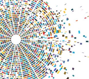 A graphic of a genetic analysis panel in bright colours