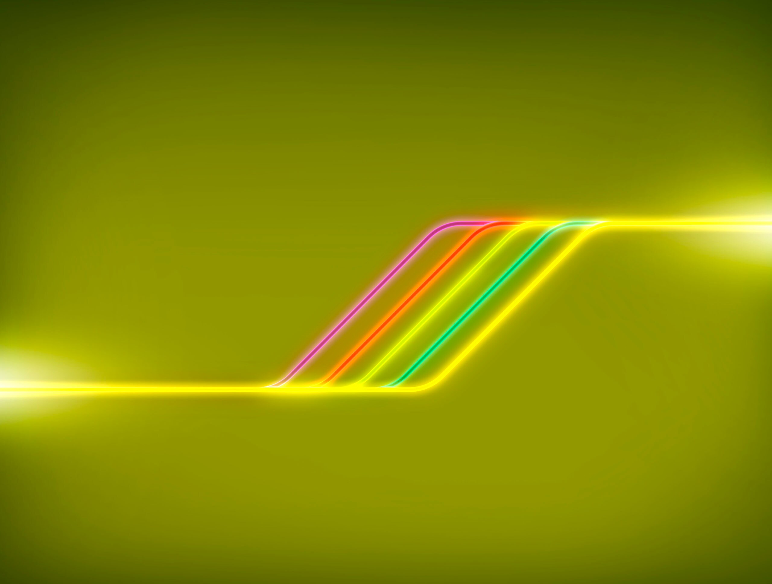 A green background with a rainbow of plot lines moving across it