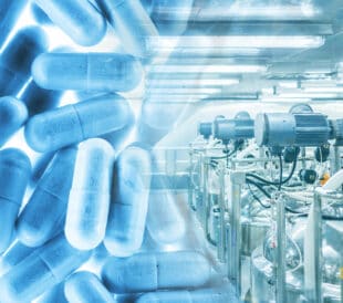 pharmacy plants with capsule medicines