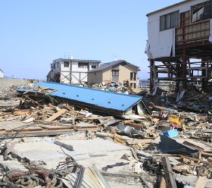 Houses destroyed by the The Great East Japan Earthquake in Iwate. Image: yankane/Shutterstock.com