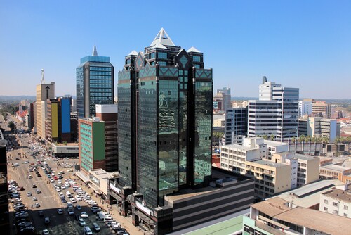 Arial view of main street of Harare, Zimbabwe. Image: Ulrich Mueller/Shutterstock.com