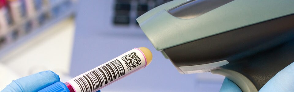 Bar Code Reader and Test Tube