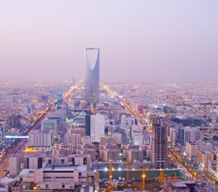 RIYADH - DECEMBER 22: Kingdom tower on December 22, 2009 in Riyadh, Saudi Arabia. Kingdom tower is a business and convention center, shoping mall and one of the main landmarks of Riyadh city. Image: Fedor Selivanov/Shutterstock.com.