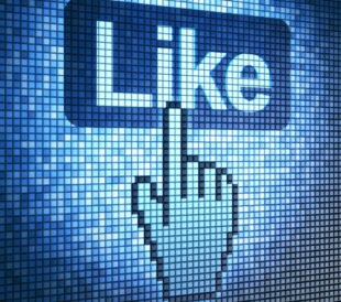 Screen with Like button and hand-shaped cursor, 3d render. Image: Maksim Kabakou/Shutterstock.com.