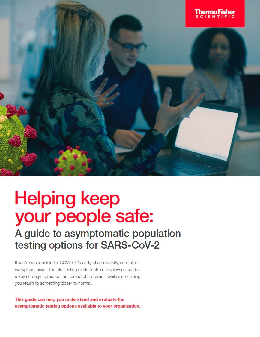 A guide to asymptomatic population testing options for SARS-CoV-2