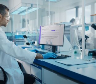 Scientist working in a lab