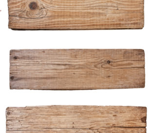 Oak wood planks, isolated on a white background