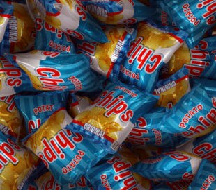 bags of chips to be x-rayed