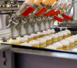 Automatic production line of ice cream