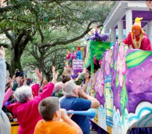 monitoring radiation at mardi gras parade