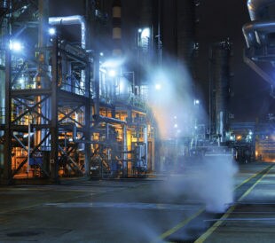 toxic vapors from refinery pipes