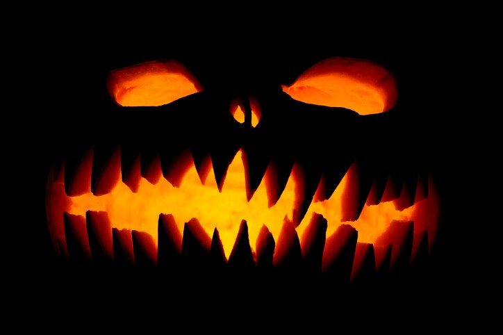 scary jack-o-lantern face