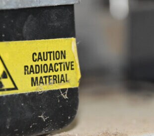 Caution Radioactive Material sign