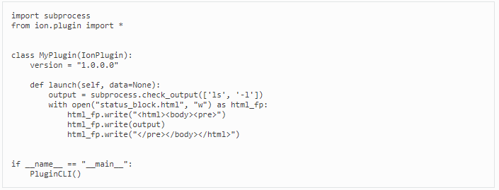 IoTorrent SDK MyPlugin.py