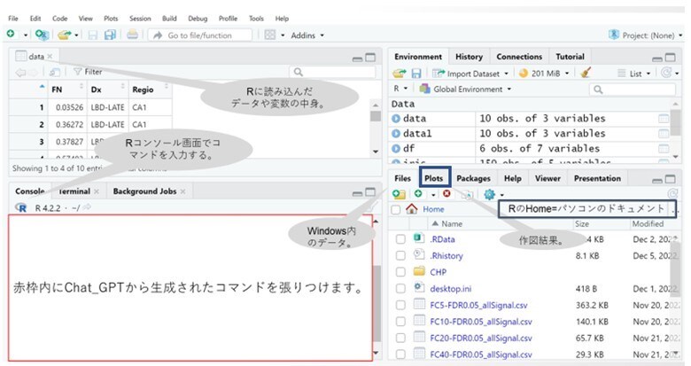 RStudioの基本画面