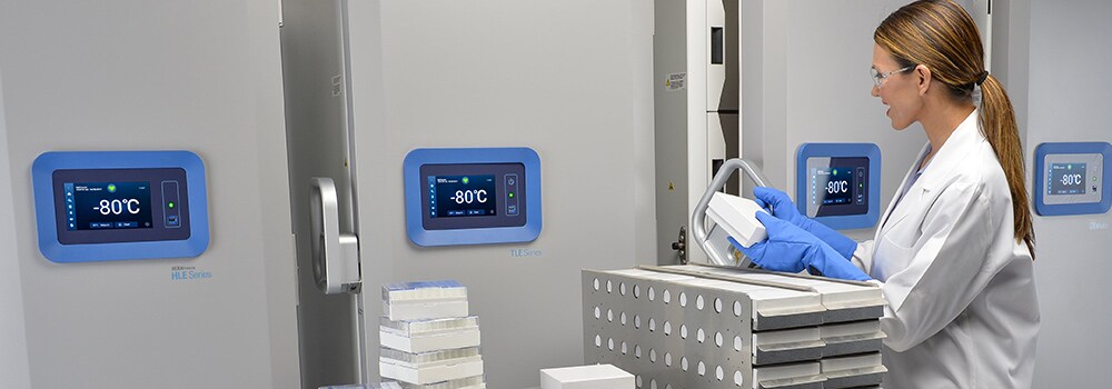 Scientist working in biobanking lab