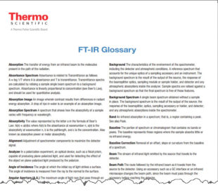 FTIR Glossary