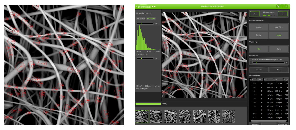 Nonwoven fabric analysis with desktop SEM Nonwoven fabric analysis with desktop SEM