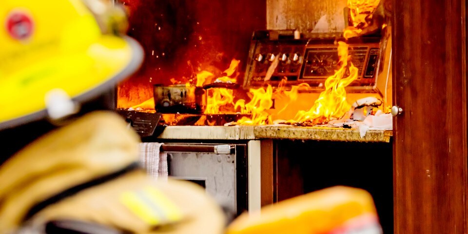 Fire caused by a failure in a tubular heating element