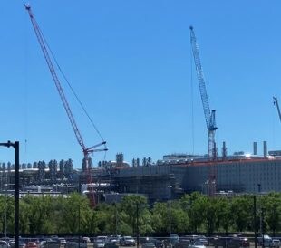 Environmental interference from construction causing image distortion