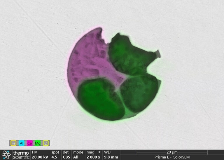 Oxide steel inclusion