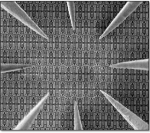 Nanoprobing technology uses probing positioners that can be manipulated and precisely placed on the sample to significantly improve TEM imaging success rates.