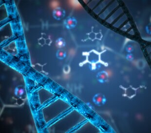 double helix dna abstract background