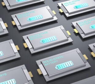 3d rendering group of solid-state or rechargeable batteries
