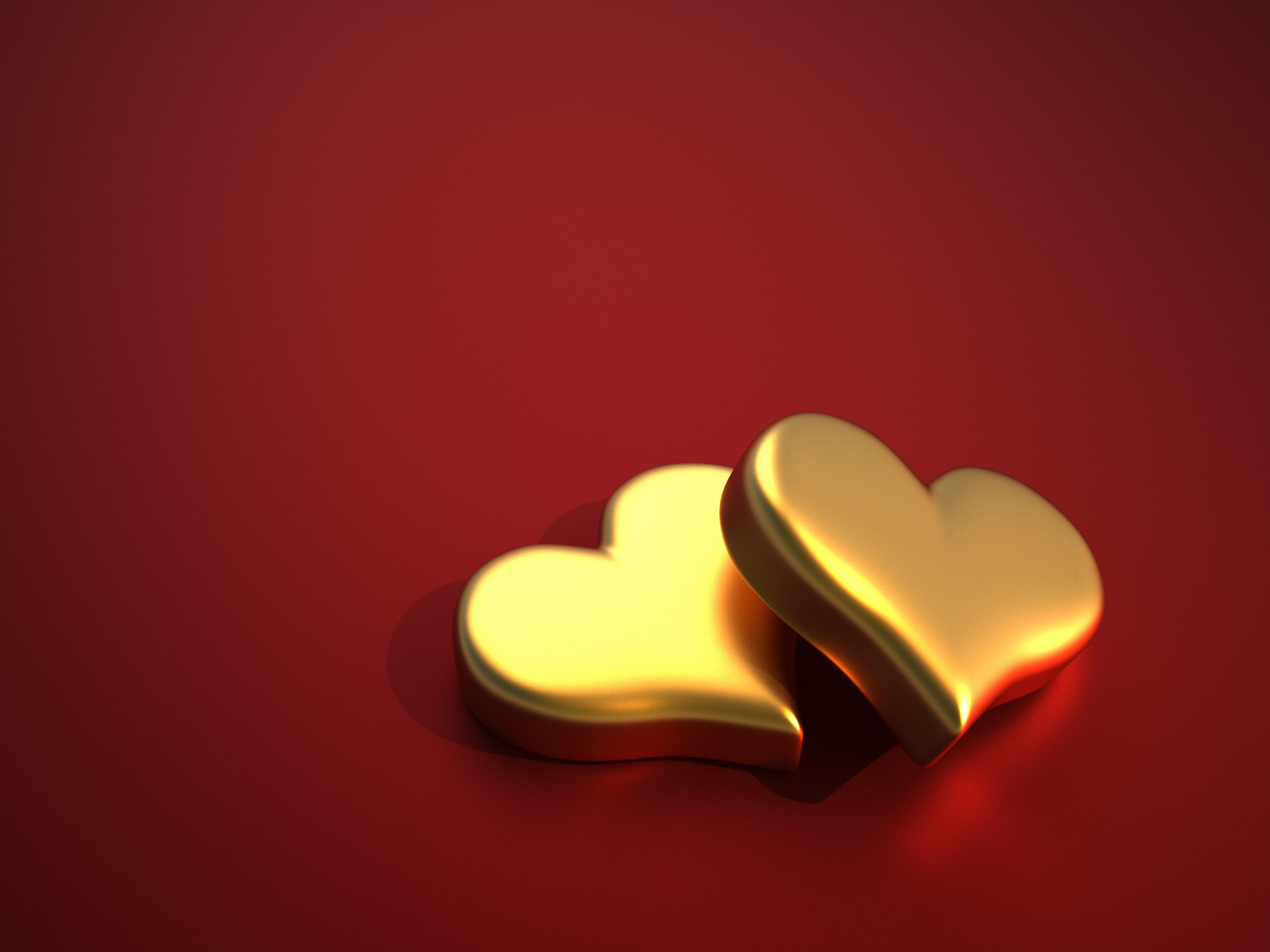 gold valentine heart
