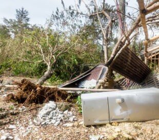 hurricane damaged scrap metal
