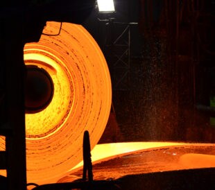 hot-rolled steel process with scale on side