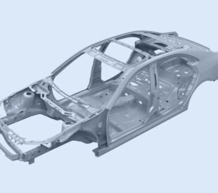 diagram of car chassis made of metal