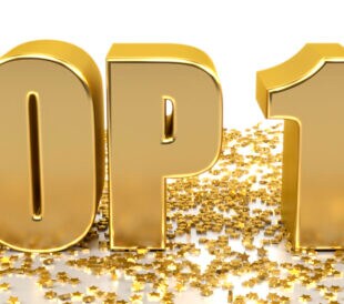 TOP 10 - with stars on white background - High quality 3D Render