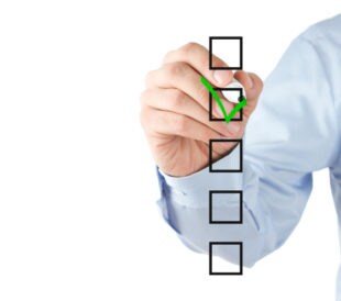 Check list for scale balance