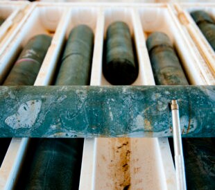 photo of drill core samples