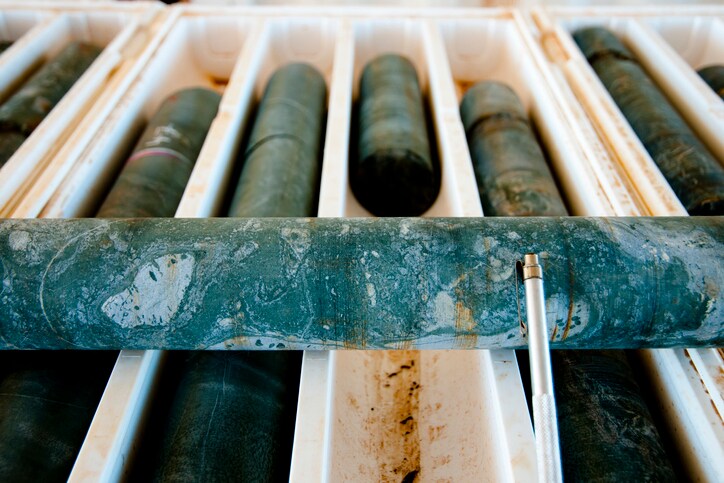 photo of drill core samples