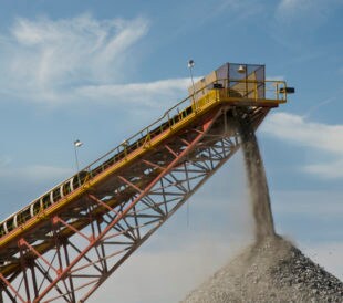 Industrial Conveyer of Crushed Rock