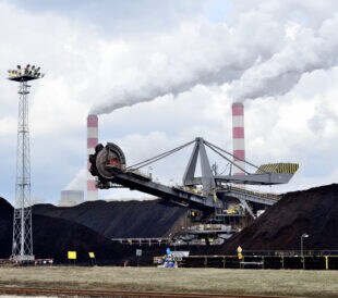 The biggest brown coal power plant of Europe in Belchatow, Poland