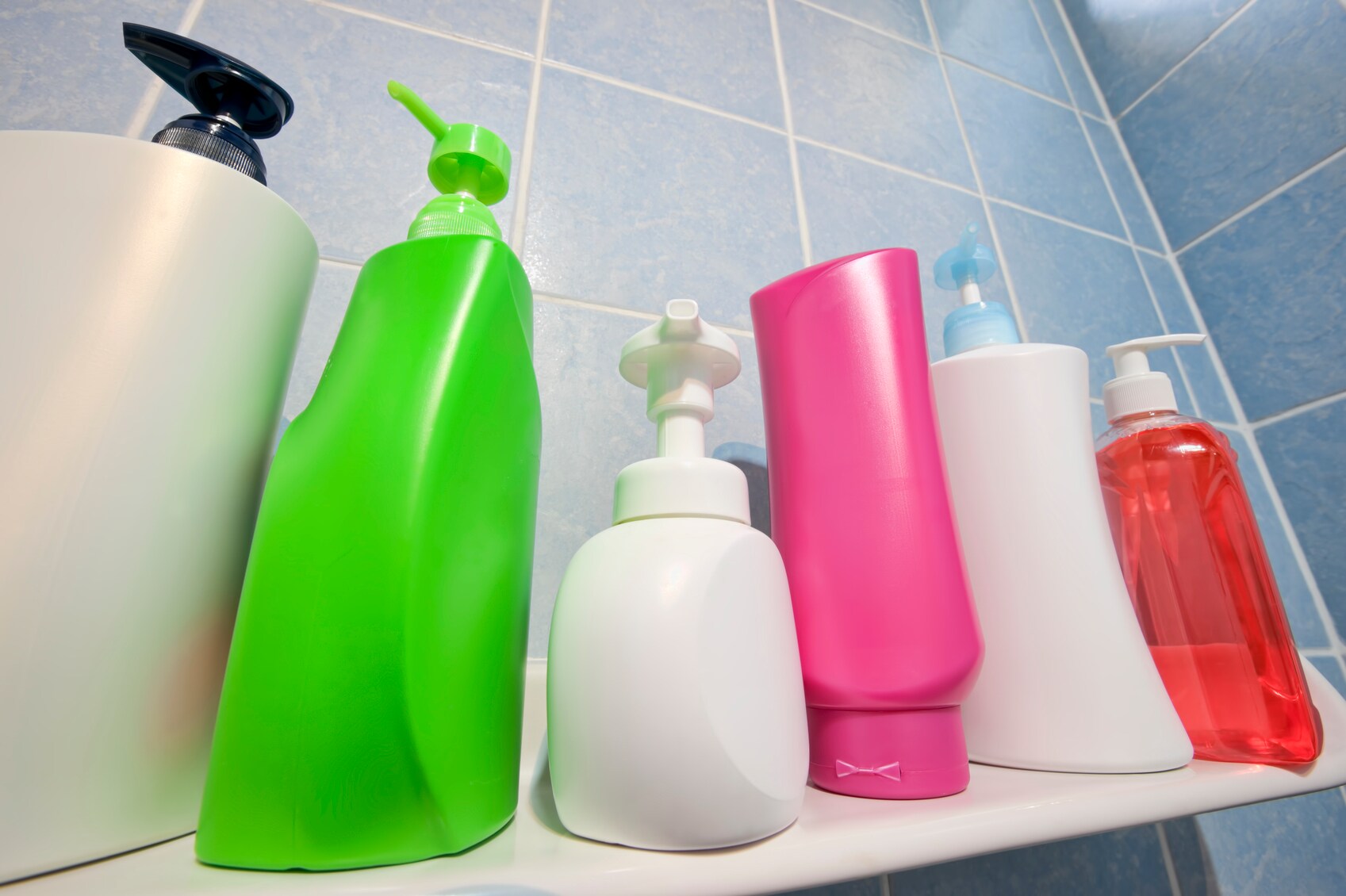 shampoo bottles