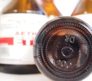 Bottles of ethanol. Image: Fixazh/Shutterstock.com