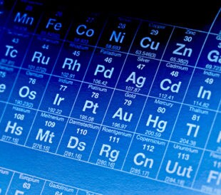 Periodic table of elements. Selective focus. Image: isak55/Shutterstock.com.