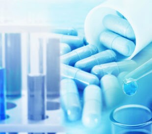 Research chemistry medicine at lab , test drug pharmaceutical. Image: Sisacorn/Shutterstock.com.
