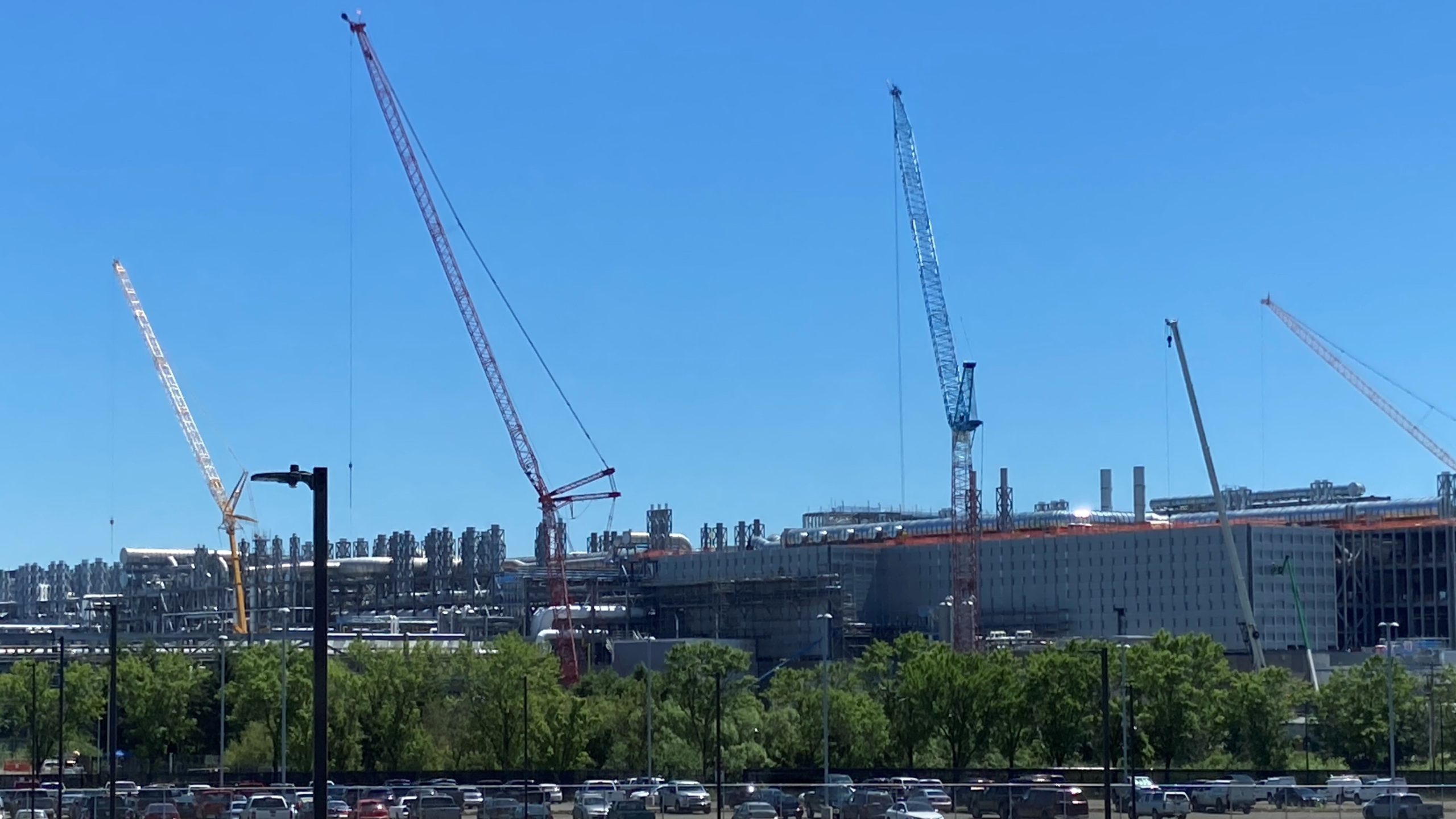 Environmental interference from construction causing image distortion