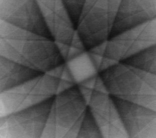 Electron Channel Pattern (ECP) acquired by scanning over large area for wafer fabrication